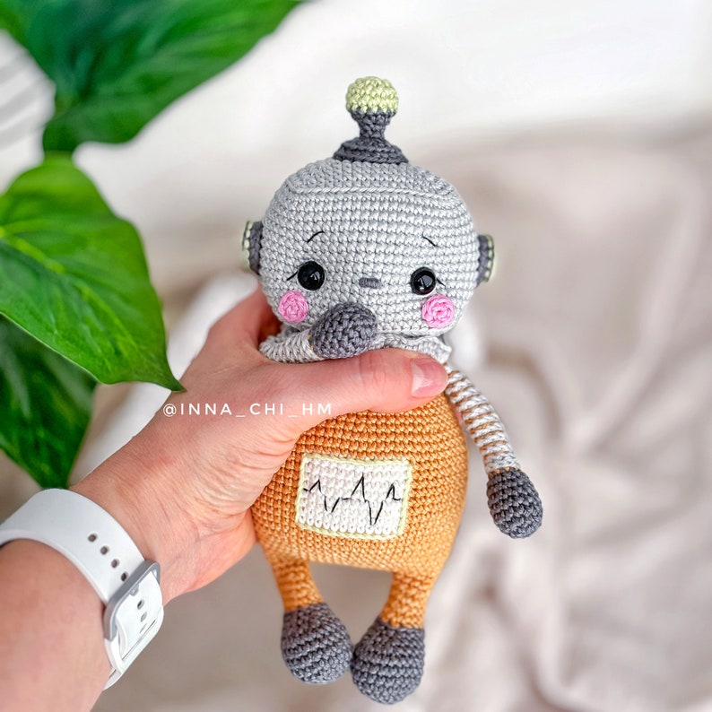 PATTERN ONLY: Oscar the Robot Robot amigurumi toy Crochet Robot Easy To Follow PDF Pattern in English zdjęcie 6