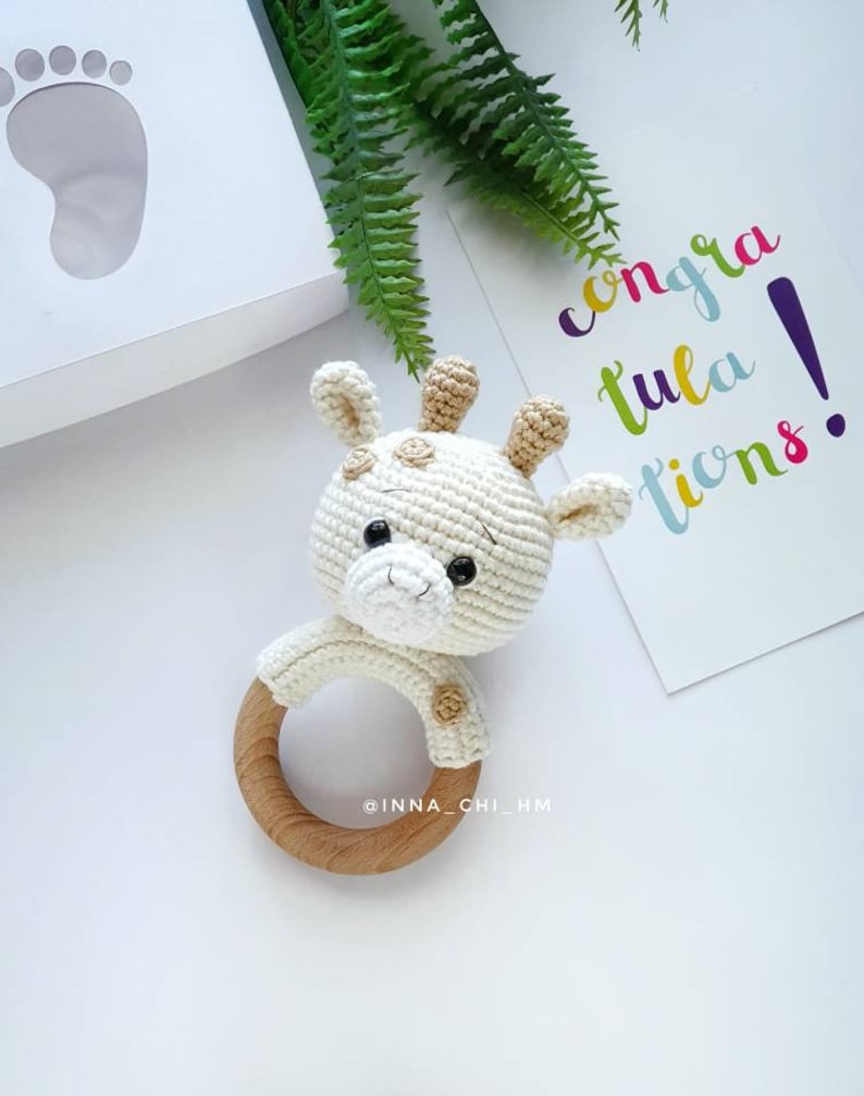 CROCHET PATTERN Giraffe Baby Rattle Handmade Baby Shower Etsy