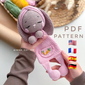 Crochet Bunny Snuggler Pattern: DIY Rabbit Lovey Blanket (PDF)
