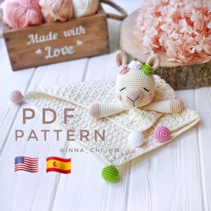 Llama Lovey Blanket Crochet Pattern: Baby Snuggler (PDF Tutorial)
