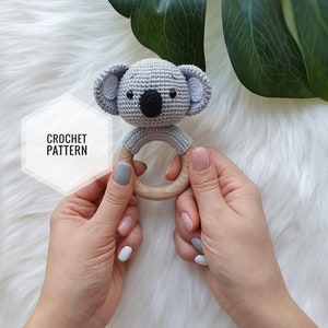 MODÈLE UNIQUEMENT: Hochet pour bébé Koala Jouet animalier Safari PDF facile à suivre en anglais, espagnol, français image 8