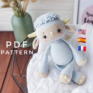 PATTERN ONLY: Yeti Monster  | Sasquatch amigurumi toy | Abominable Snowman crochet tutorial | PDF Pattern in English, Spanish, French