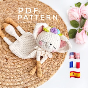 Crochet Fennec Fox Lovey PATTERN: DIY Baby Snuggler (PDF)
