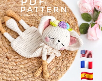 かぎ針編みのフェネックギツネのぬいぐるみパターン：あみぐるみ