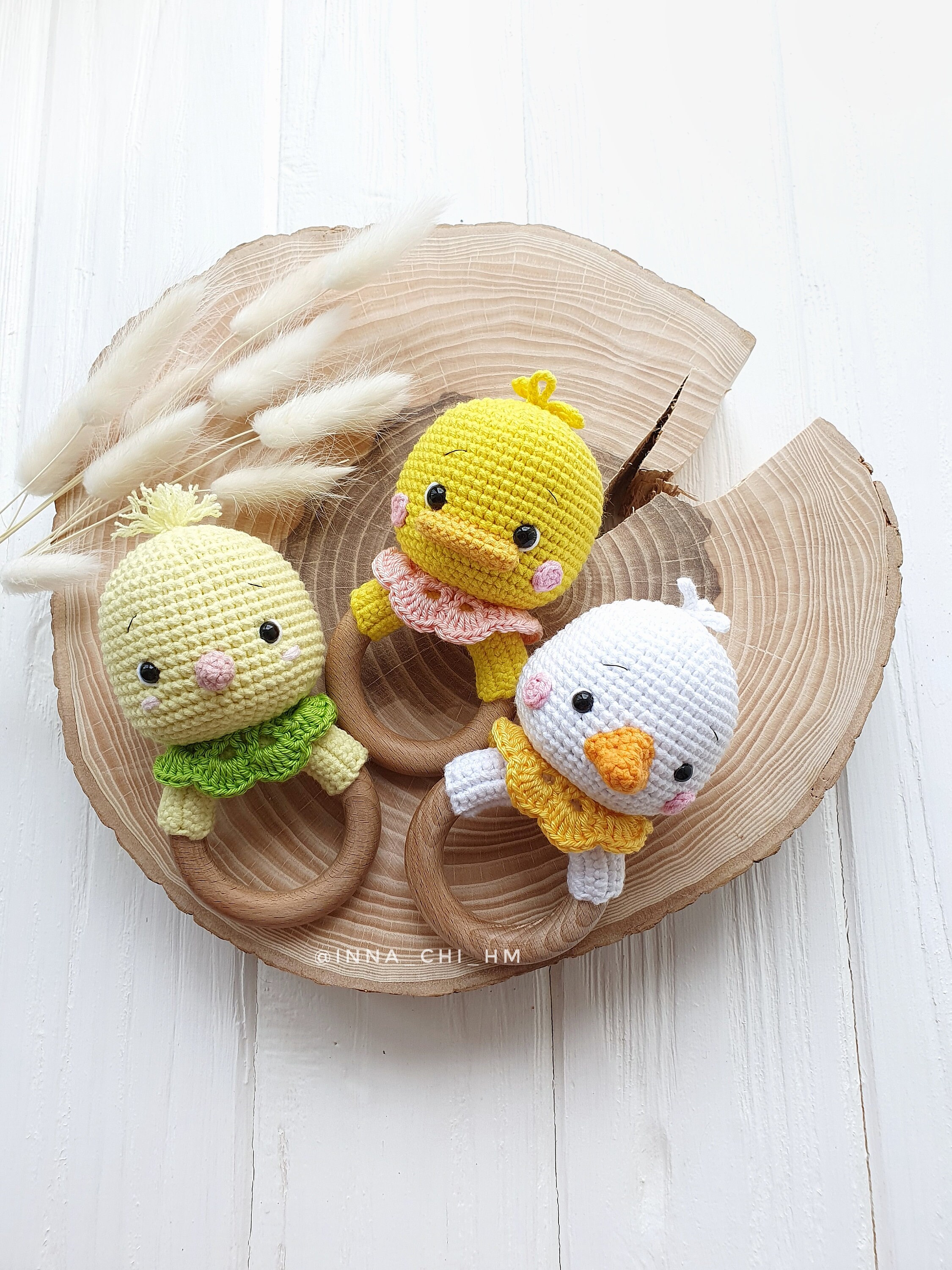 Duckling Crochet PATTERN Duck Rattle Domestic Animal Toy Etsy