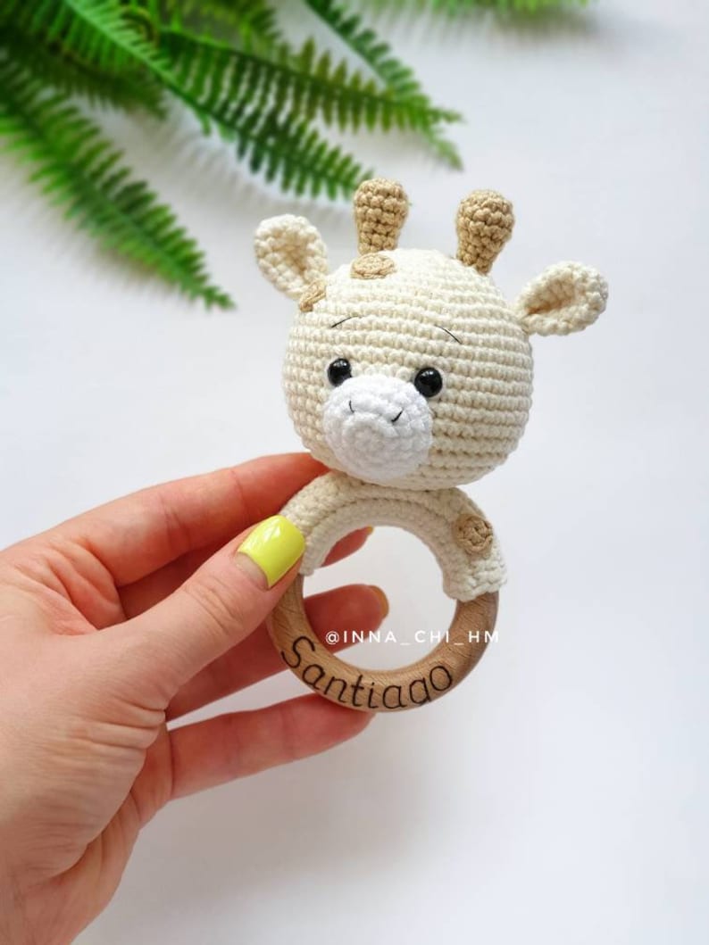 CROCHET PATTERN Giraffe Baby Rattle Handmade Baby Shower Etsy