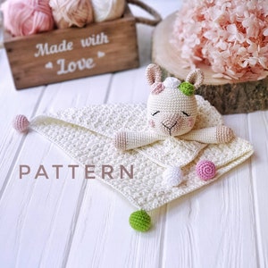 PATTERN ONLY: Llama Lovey Blanket | Llama Baby Security Blanket | Llama snuggler | PDF Crochet Tutorial