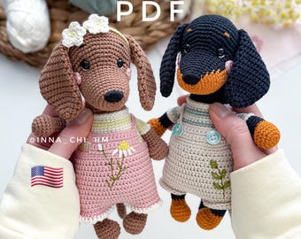 Duchshund Crochet Pattern: Amigurumi Dog Toy (PDF Pattern in English)