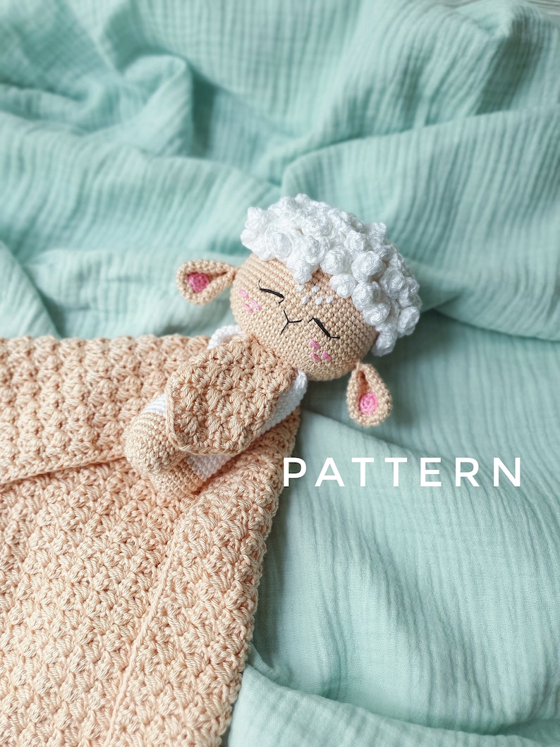 PATTERN ONLY Lamb Lovey Blanket Baby Security Blanket Etsy