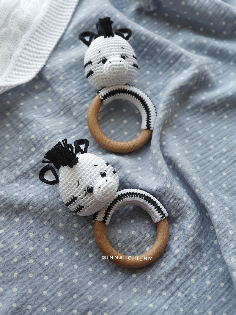 Crochet Zebra Rattle Pattern: Safari Animal Toy (PDF Pattern) - Etsy