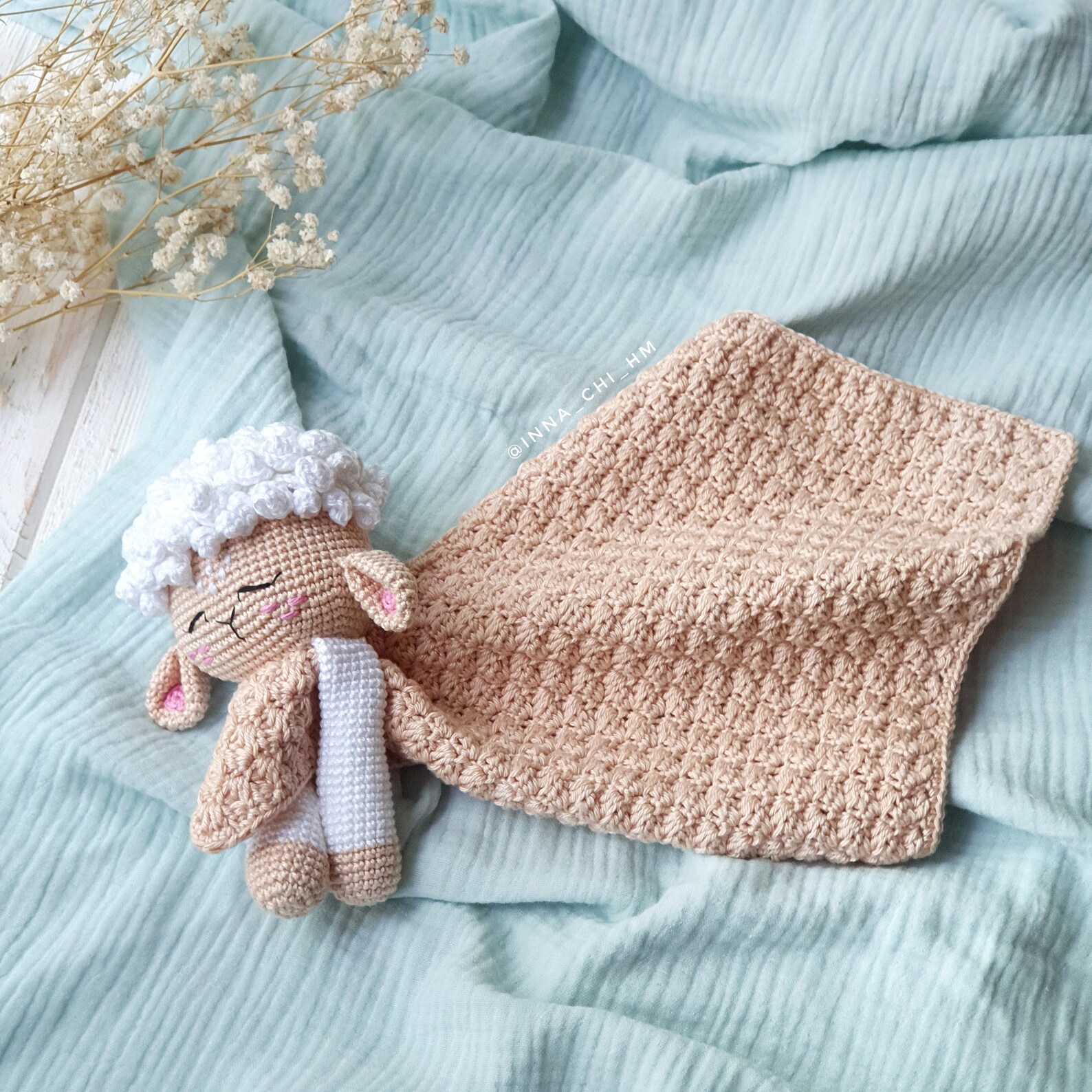 PATTERN ONLY Lamb Lovey Blanket Baby Security Blanket Etsy