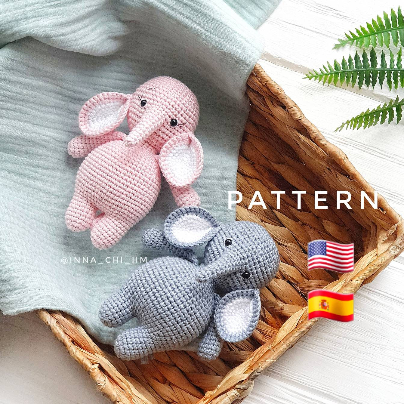 Elephant Toy Crochet Pattern | Elephant Small Toy | Safari Animal Toy | Easy To Follow PDF RATTERN