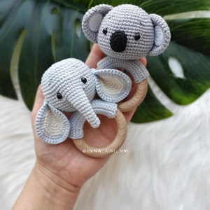 Set of 3 patterns ELEPHANT, GIRAFFE and KOALA Crochet Safari Animal Patterns Amigurumi Toys Easy to follow Pdf Patterns image 10