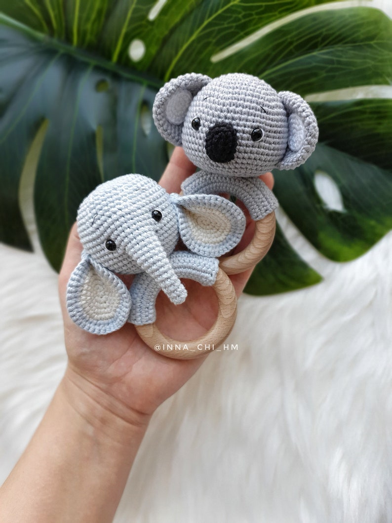 Set of 3 patterns ELEPHANT, GIRAFFE and KOALA Crochet Safari Animal Patterns Amigurumi Toys Easy to follow Pdf Patterns image 10