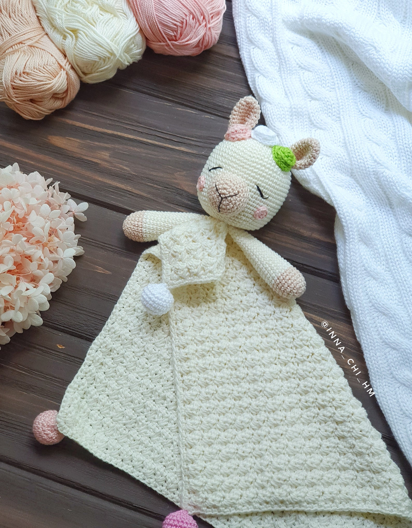 PATTERN ONLY Llama Lovey Blanket Llama Baby Security Etsy