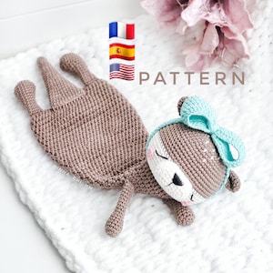 PATTERN ONLY: Otter Lovey | Otter Baby Security Blanket | Otter Snuggler | Diy crochet otter | PDF in English, Spanish, French