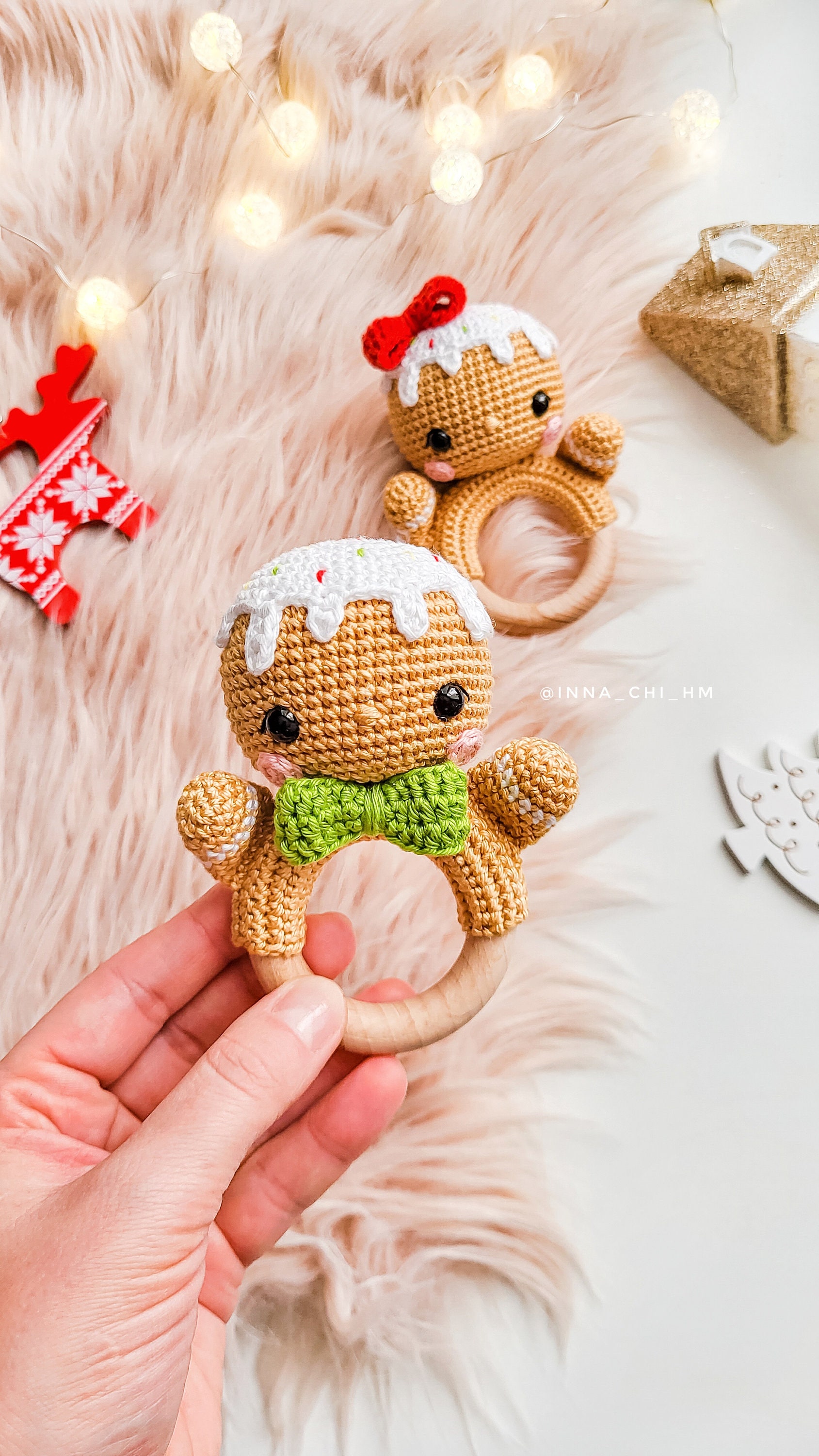 PATTERN ONLY: Gingerbread Boy and Girl Baby Rattles - Etsy