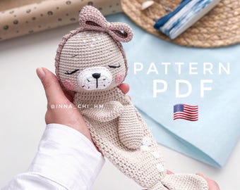 Crochet Seal Snuggler Pattern: DIY Seal Lovey Blanket (PDF Tutorial in English)
