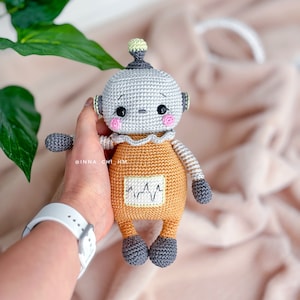 PATTERN ONLY: Oscar the Robot Robot amigurumi toy Crochet Robot Easy To Follow PDF Pattern in English image 8