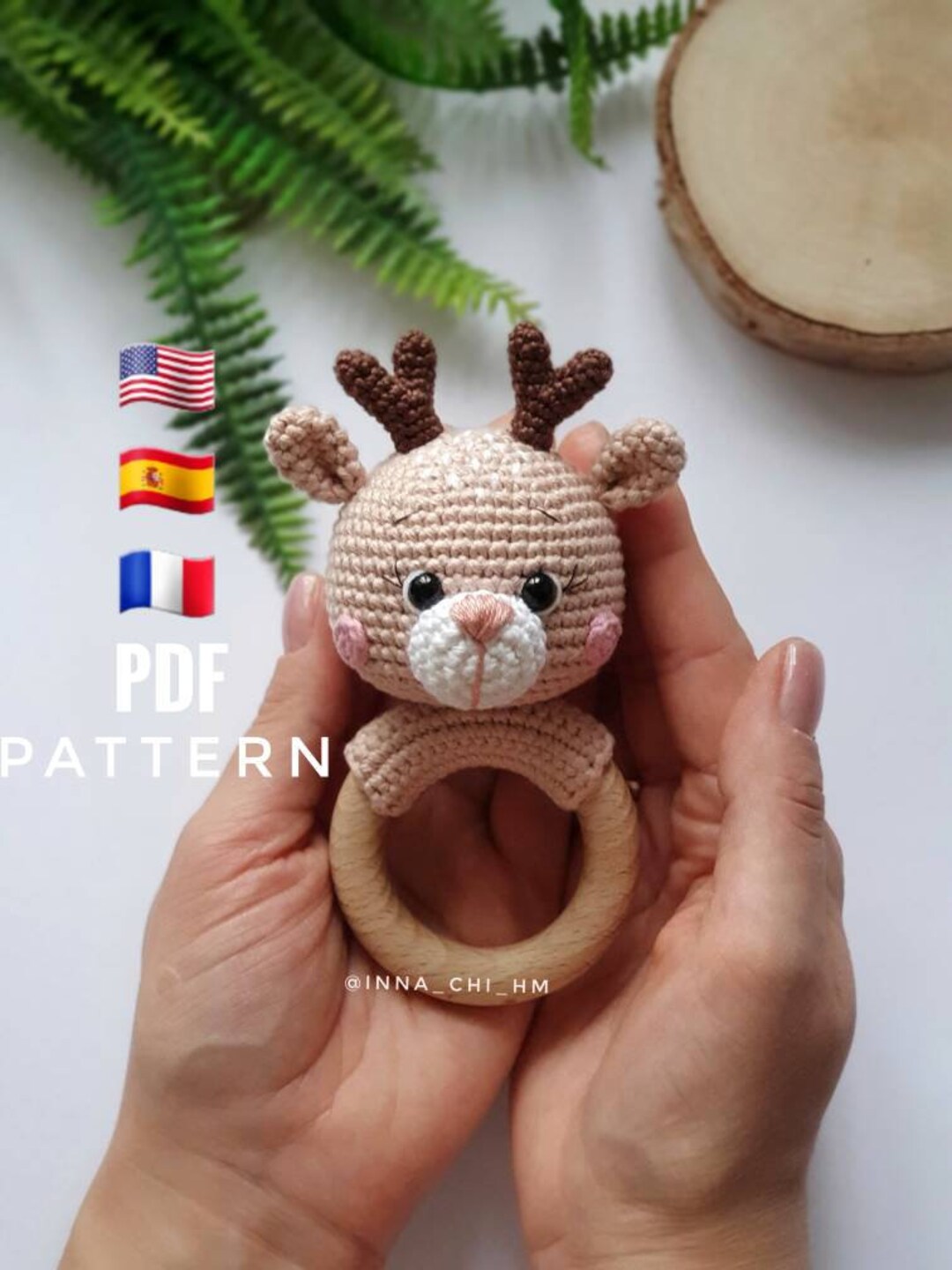 Ciervo Amigurumi Sonajero Tejido A Crochet Paso A Paso Sonajero