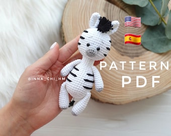 Crochet Zebra Toy Pattern: Amigurumi Safari Animal (PDF Tutorial)