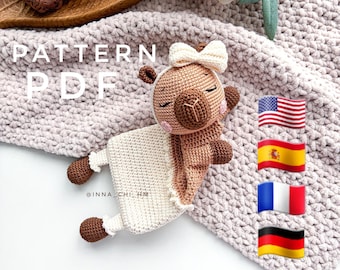Crochet Capybara Lovey Pattern: DIY Baby Snuggler (PDF)