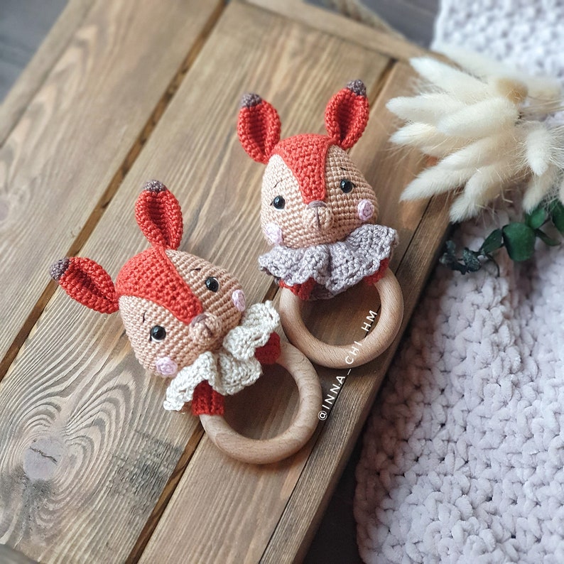 PATTERN ONLY Squirrel Baby Rattle Squirrel Amigurumi Toy Etsy