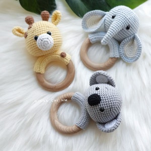 Set of 3 patterns ELEPHANT, GIRAFFE and KOALA Crochet Safari Animal Patterns Amigurumi Toys Easy to follow Pdf Patterns image 4