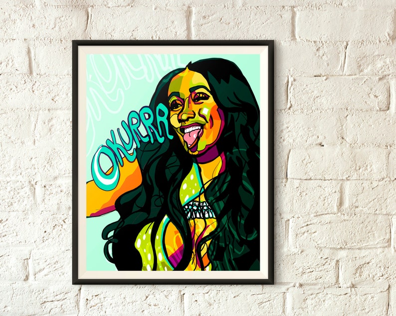 Cardi B Poster Print, Pop Art, Wall Art, Birthday Gifts, Hip-hop/rap ...
