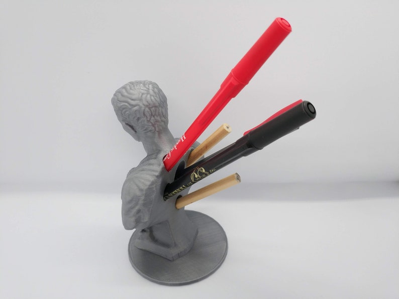 3D Printed Julius Caesar Bust Pencil Pen Brush Holder Desktop Etsy