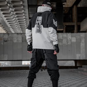 Japanese Techwear Jacket, Cybernetic Samurai Jacket - Cyberpunk jacket, Cyber street Jacket, Varsity Jacket, Men Women Cosplay Jacket