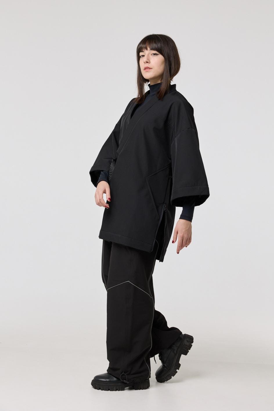 Urban Futuristic Noragi, Japanese Haori Cardigan, Urban Streetwear