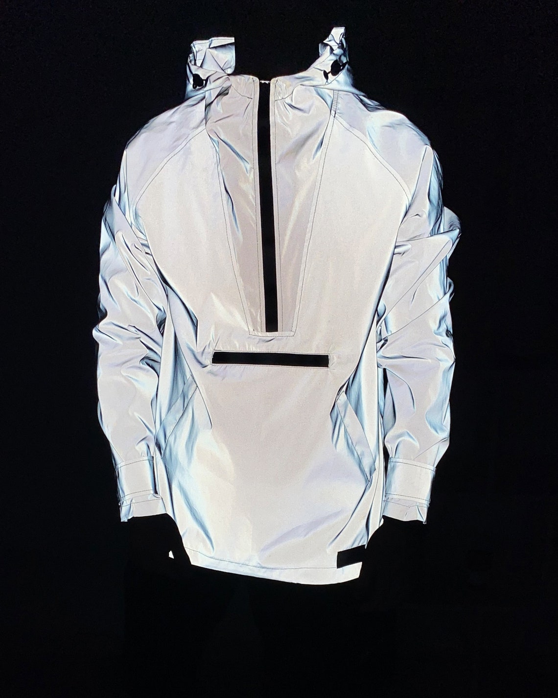 Techwear Black Jacket Reflective Clothing Cybergoth Gothic - Etsy