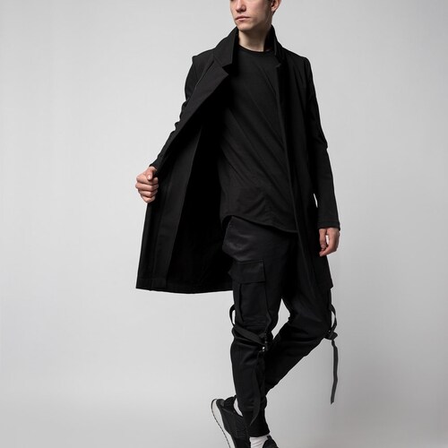 Trenchcoat Long Trench Coat Black Mens Trenchcoat Long Trench Coat Black, Black Trench Coat Mens Fashion