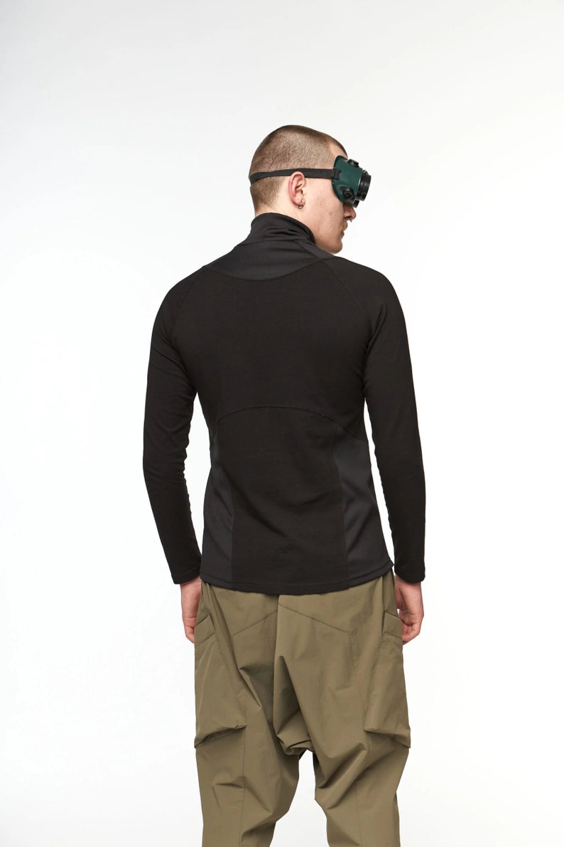 Techwear, Longsleeve, Futuristic Clothing, Longsleev With a Long Neck ...