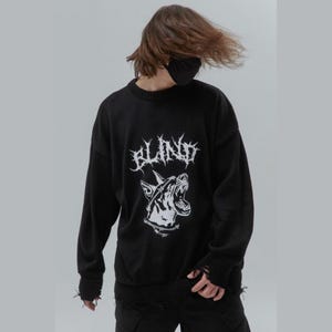 Black Techwear Sweater Cyberpunk Clothing - BU Men - Etsy