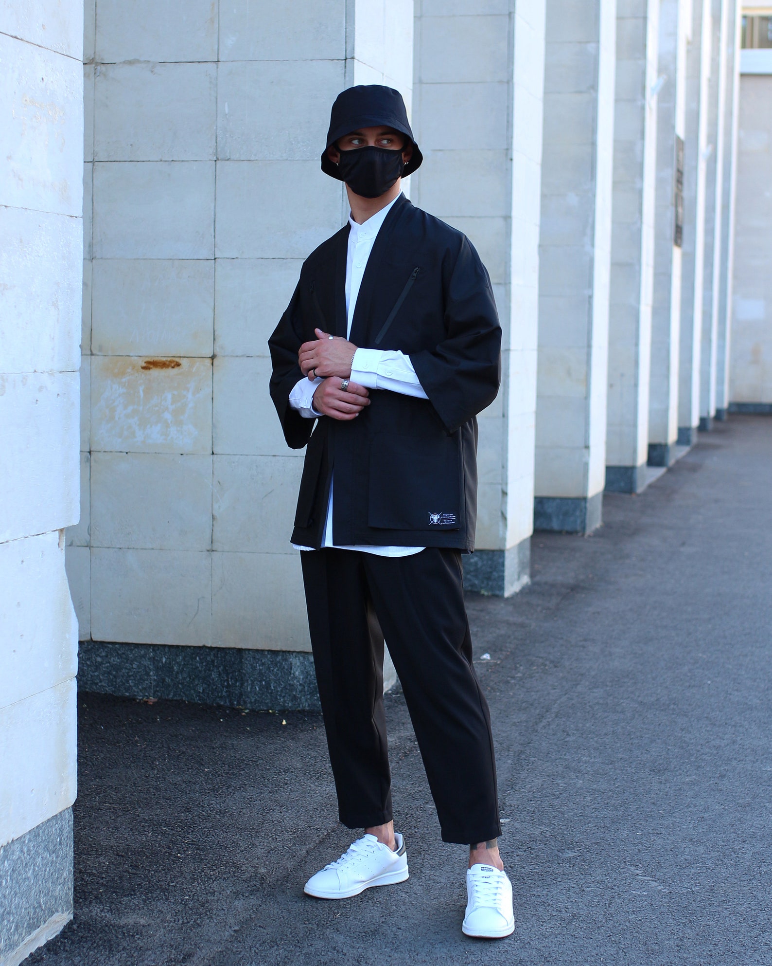 Techwear Kimono Jacket Black Kimono Cardigan Cybergoth | Etsy