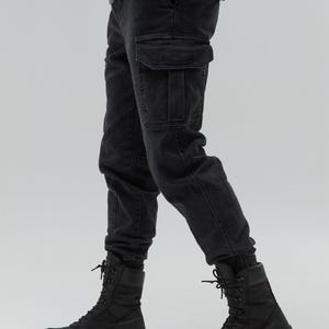 Cyberpunk cargo pants, mens black cargo pants, techwear camo cargo trousers, streetwear pants, rave pants, combat pants, comfortable pants