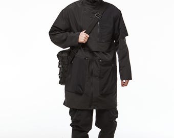 【YOURNUS】Dail Zipper Mask Trench Coat Acne Studios Double-Breasted Chino Trench Coat | Liberty