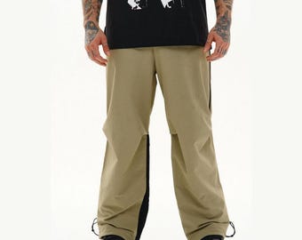 Urban ninja baggy pants, techwear gorpcore trousers, wide leg skateboarding legwear
