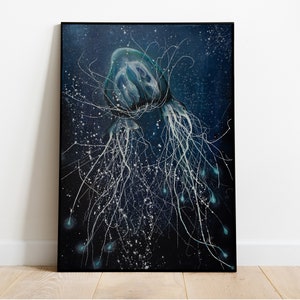 Jellyfish #3 - Kunstdruck/ Art Print/ Poster/ Home/ Malerei/ Umweltfreundlich