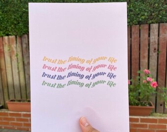 Trust The Timing Of Your Life Wall Art Print