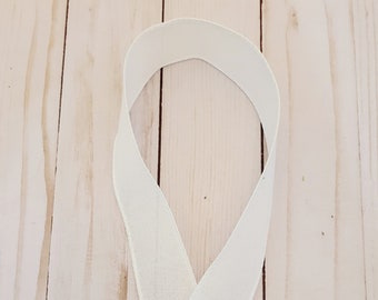 1.5" White Canvas Ribbon, White Ribbon,  White Wired Ribbon, 1.5" Canvas White Ribbon