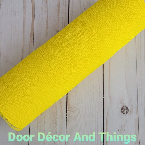 10 Poly Burlap Mesh Yellow Etsy