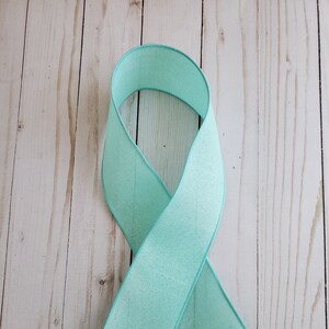Ice Blue Royal Canvas Ribbon,  Ice Blue Wired Ribbon,  2.5&quot; Royal Canvas Ribbon Blue