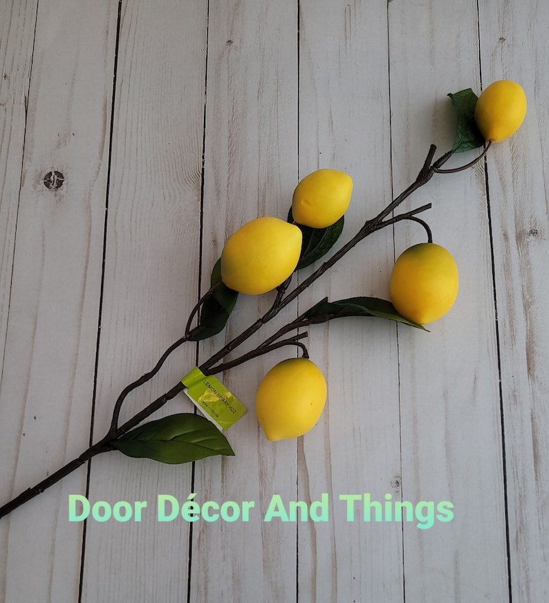 Lemon Bunches Artificial Lemon Tree Branch Lemons Etsy