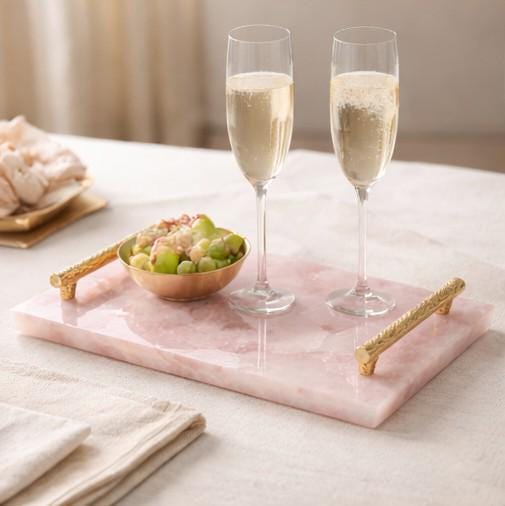 Rose Quartz Crystal Tray, Vanity Decor, Catchall Tray - Etsy