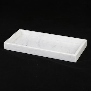 Natural Marble Effect Bathroom & Kitchen Tray, Organizer Tray, Catch All Marble Tray, Marble Tray for Home Decor, Marble Bath Accessory Tray