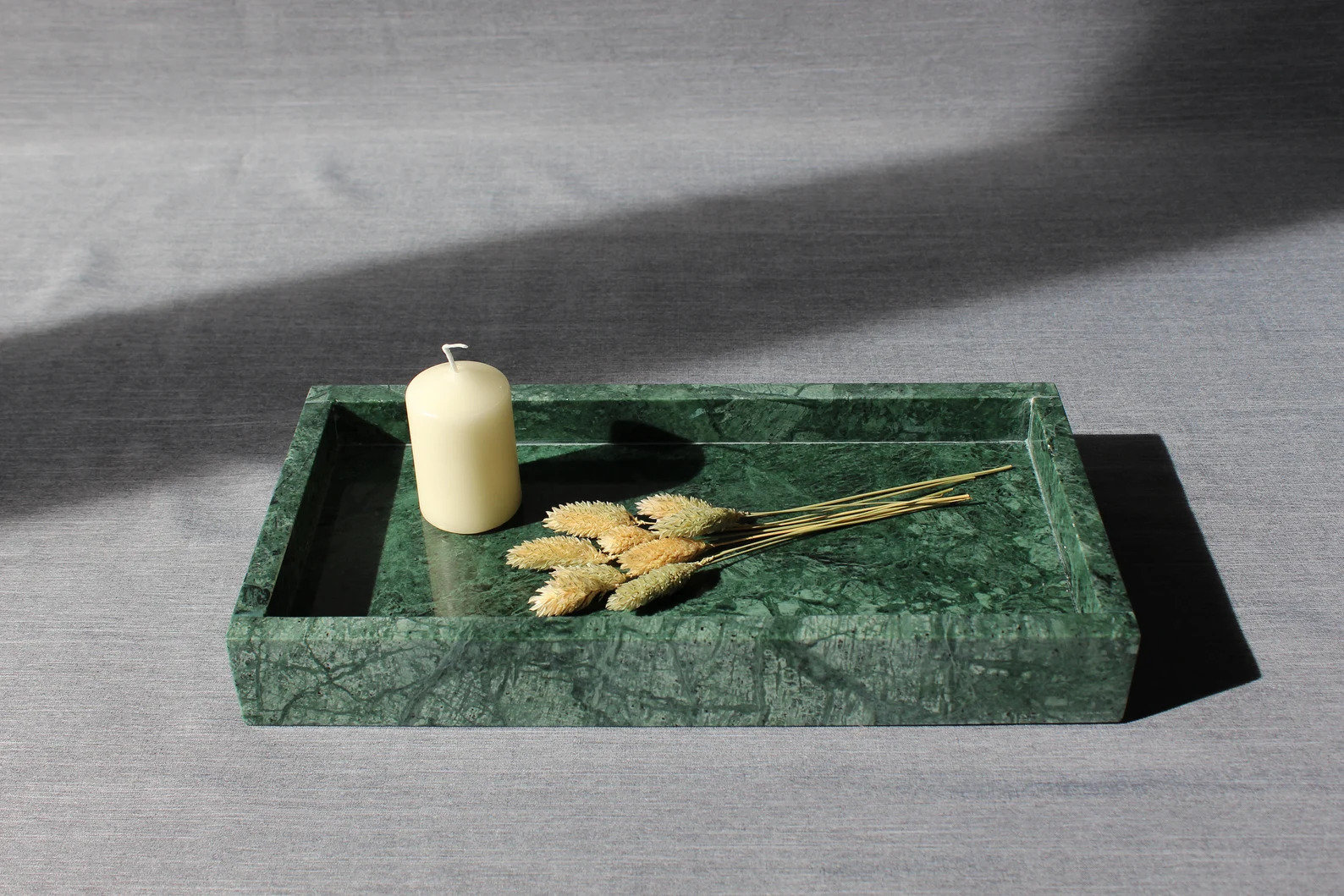 Natural Green Marble Effect Bathroom & Kitchen Tray, Organizer Tray