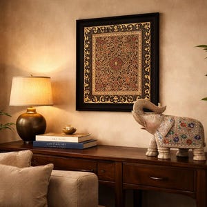 Grüne Marmor Intarsie Elefant - Handgefertigter Stein Dekor, Glückssymbol